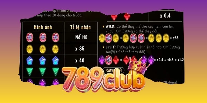 Nét độc đáo chỉ có ở slot Kim Cương của 789Club